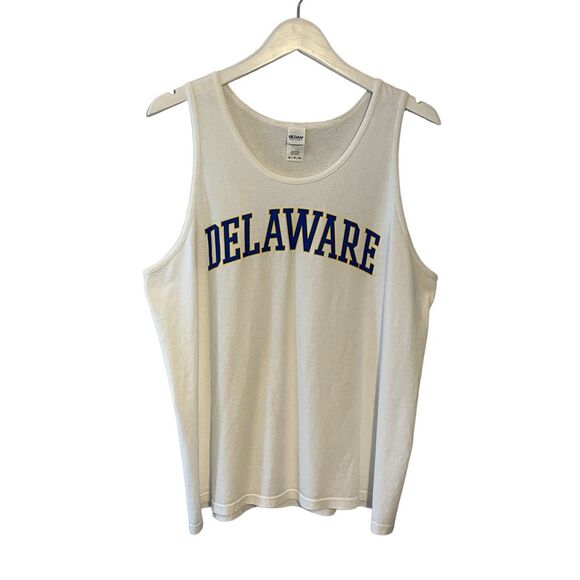 Gildan Other - University of Delaware white cotton tank top - XL
